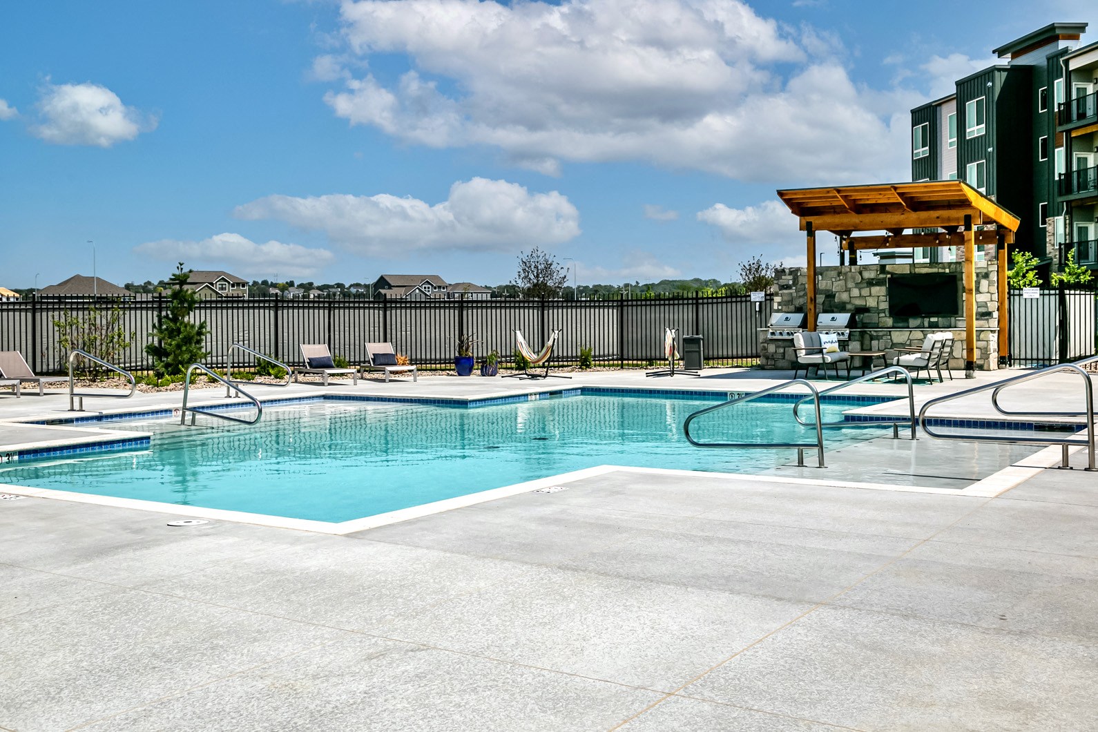 Resort-style pool at AXIS apartments in Papillion, NE